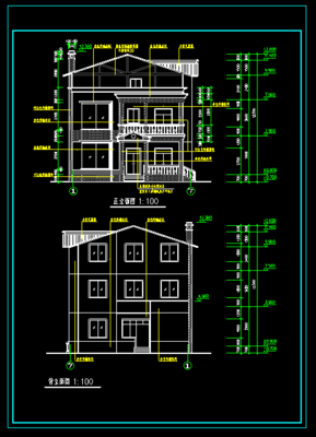实用某农村住宅建筑cad设计施工图